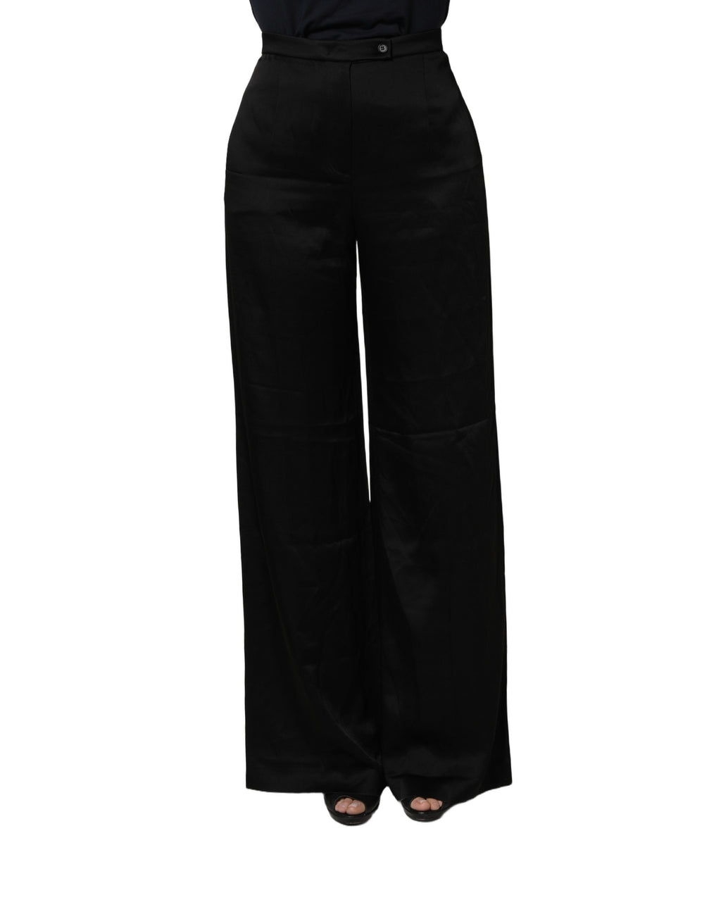 Black HighWaist WideLeg Women Trouser Pants
