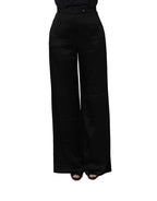 Black HighWaist WideLeg Women Trouser Pants