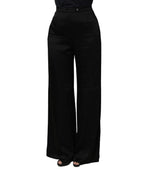 Black HighWaist WideLeg Women Trouser Pants