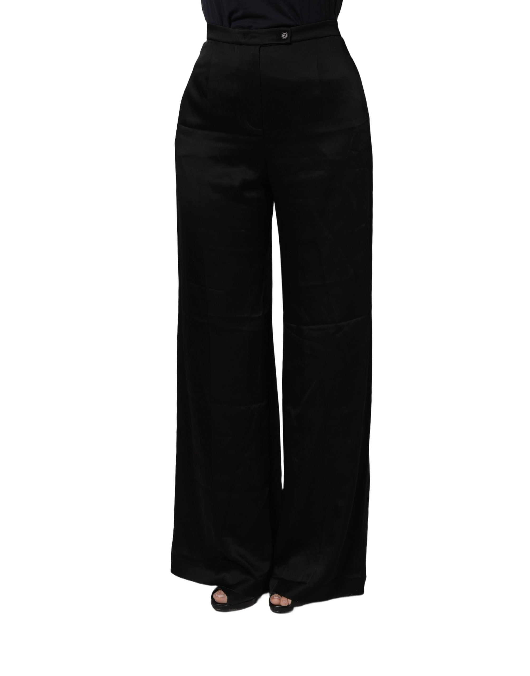 Black HighWaist WideLeg Women Trouser Pants
