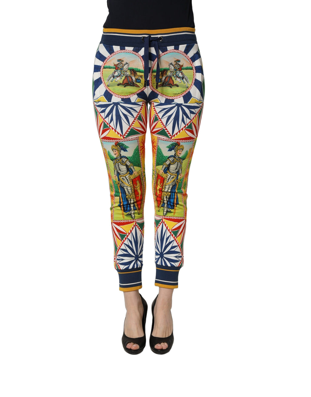Multicolor Siciliano Saretto Joggers Pants