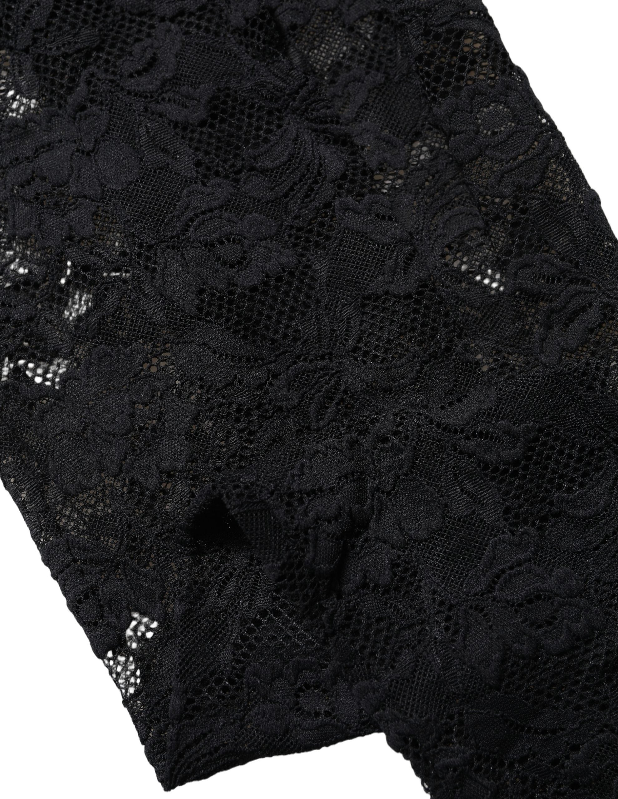 Black Floral Lace Thigh High Stockings Socks