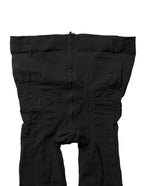 Black Nylon Tartan Pattern Tights Stockings Socks