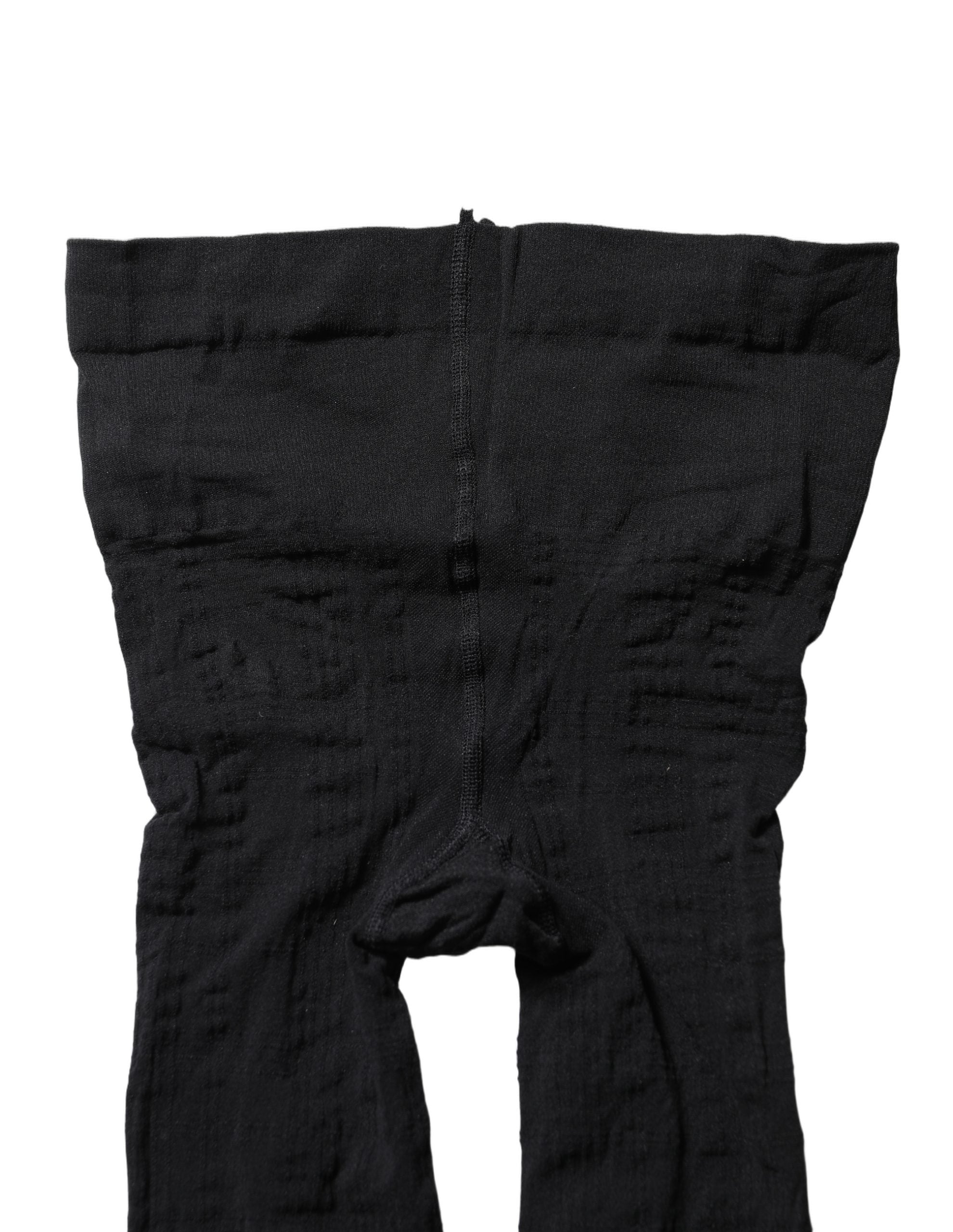 Black Nylon Tartan Pattern Tights Stockings Socks