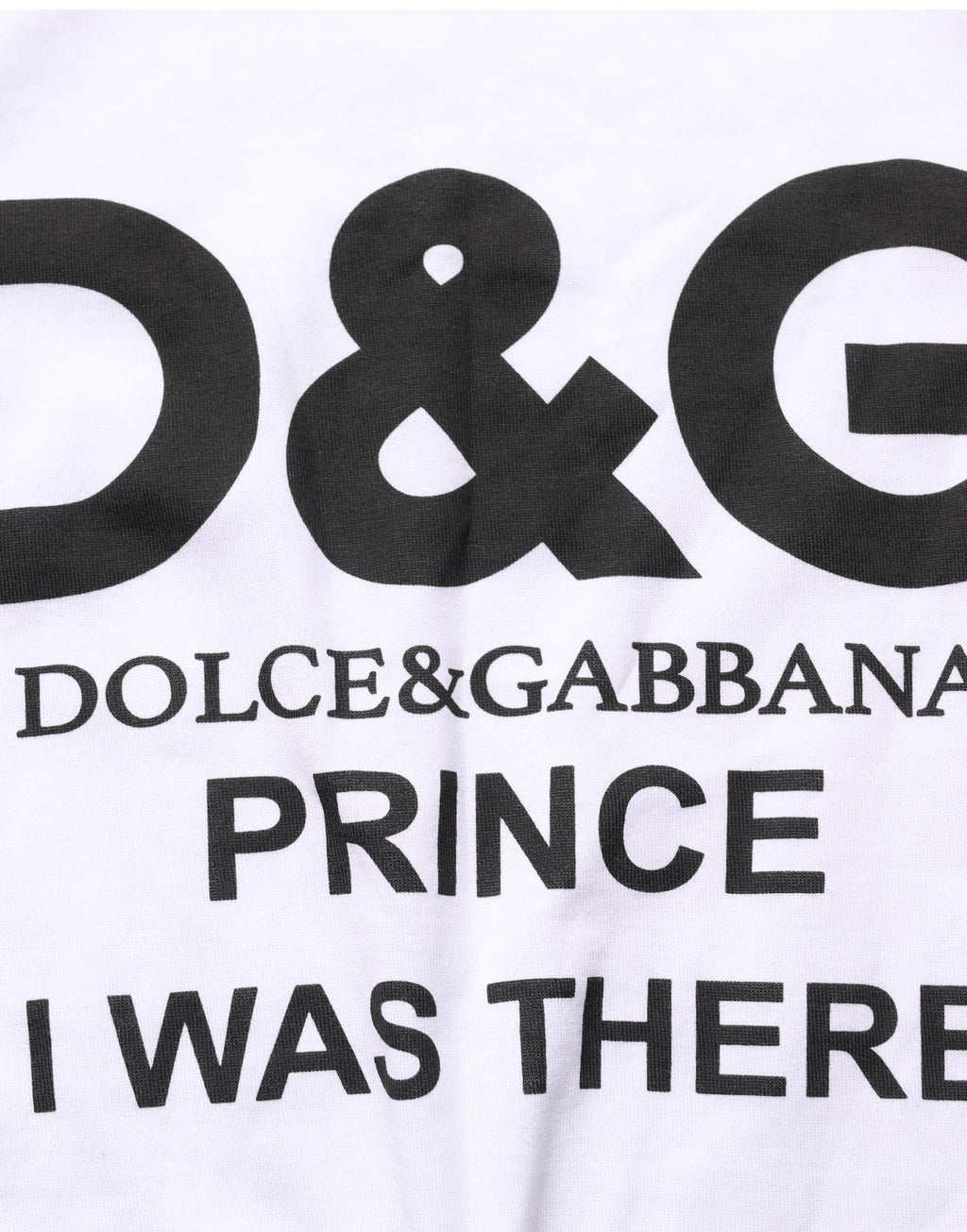 White D&G PRINCE I WAS THERE Crew Neck T-shirt