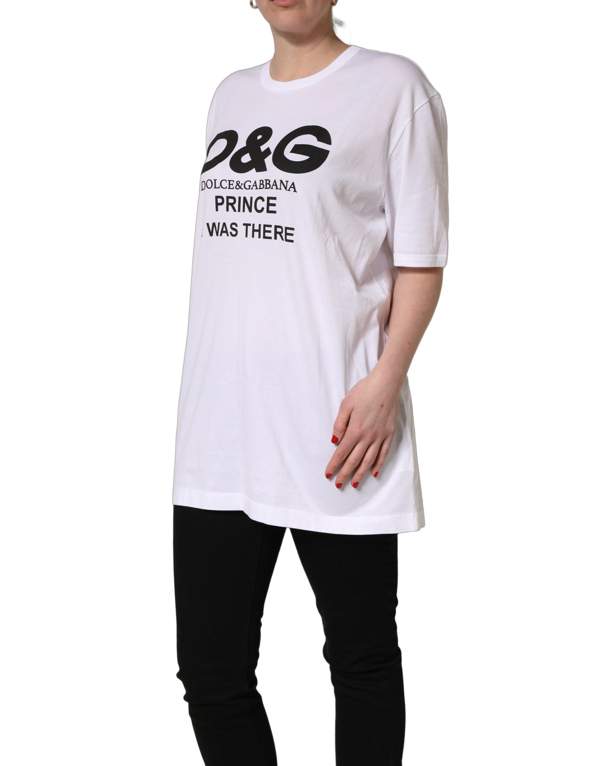 White D&G PRINCE I WAS THERE Crew Neck T-shirt