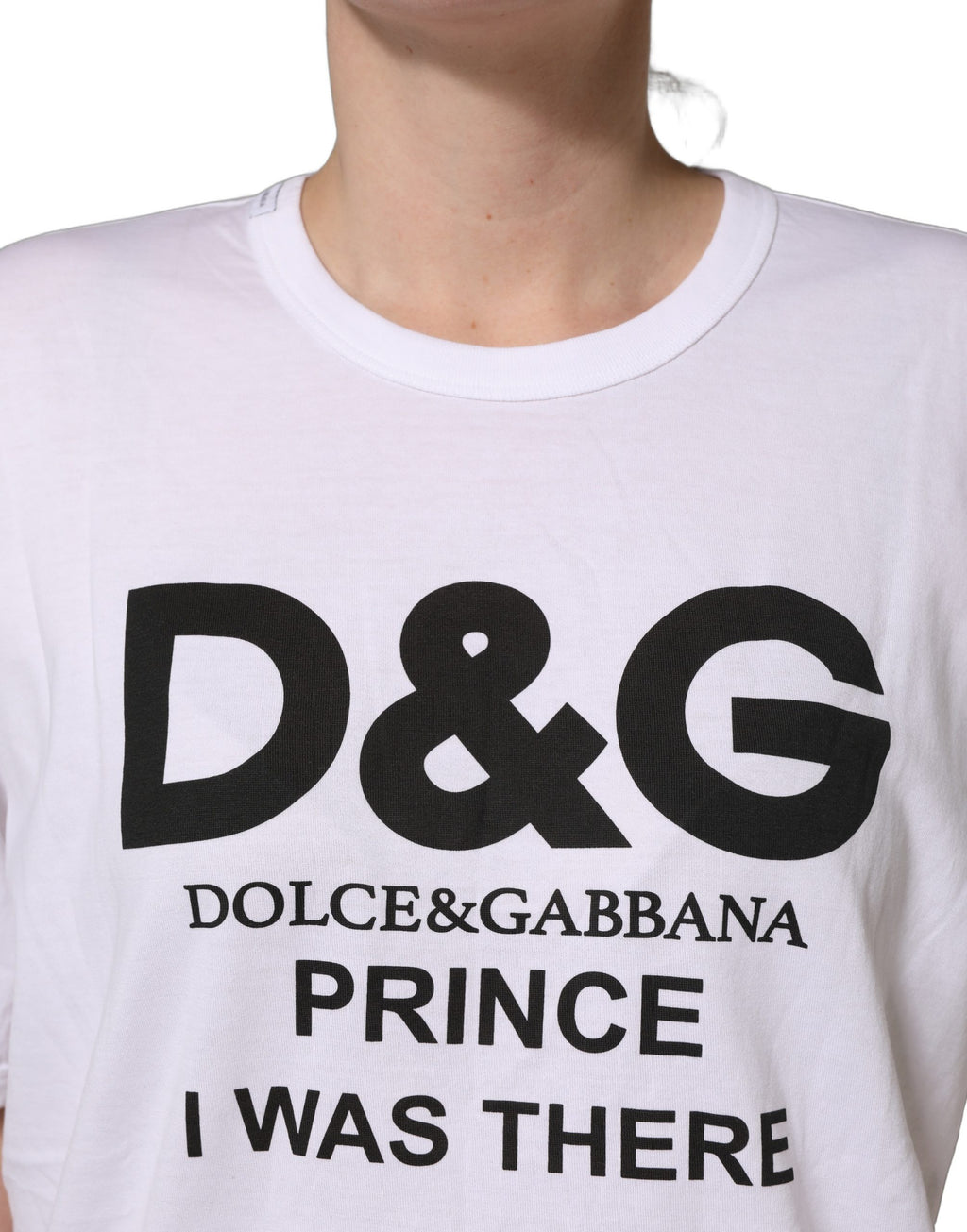 White D&G PRINCE I WAS THERE Crew Neck T-shirt