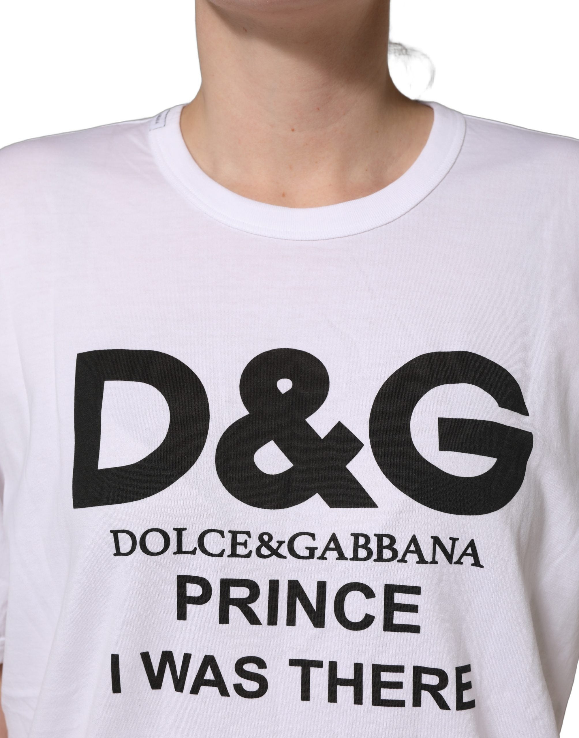 White D&G PRINCE I WAS THERE Crew Neck T-shirt