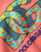 Pink Graphic Crew Neck Cropped Sweatshirt Sweater