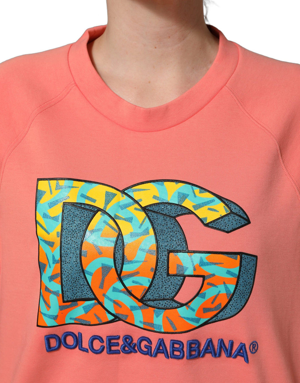 Pink Graphic Crew Neck Cropped Sweatshirt Sweater