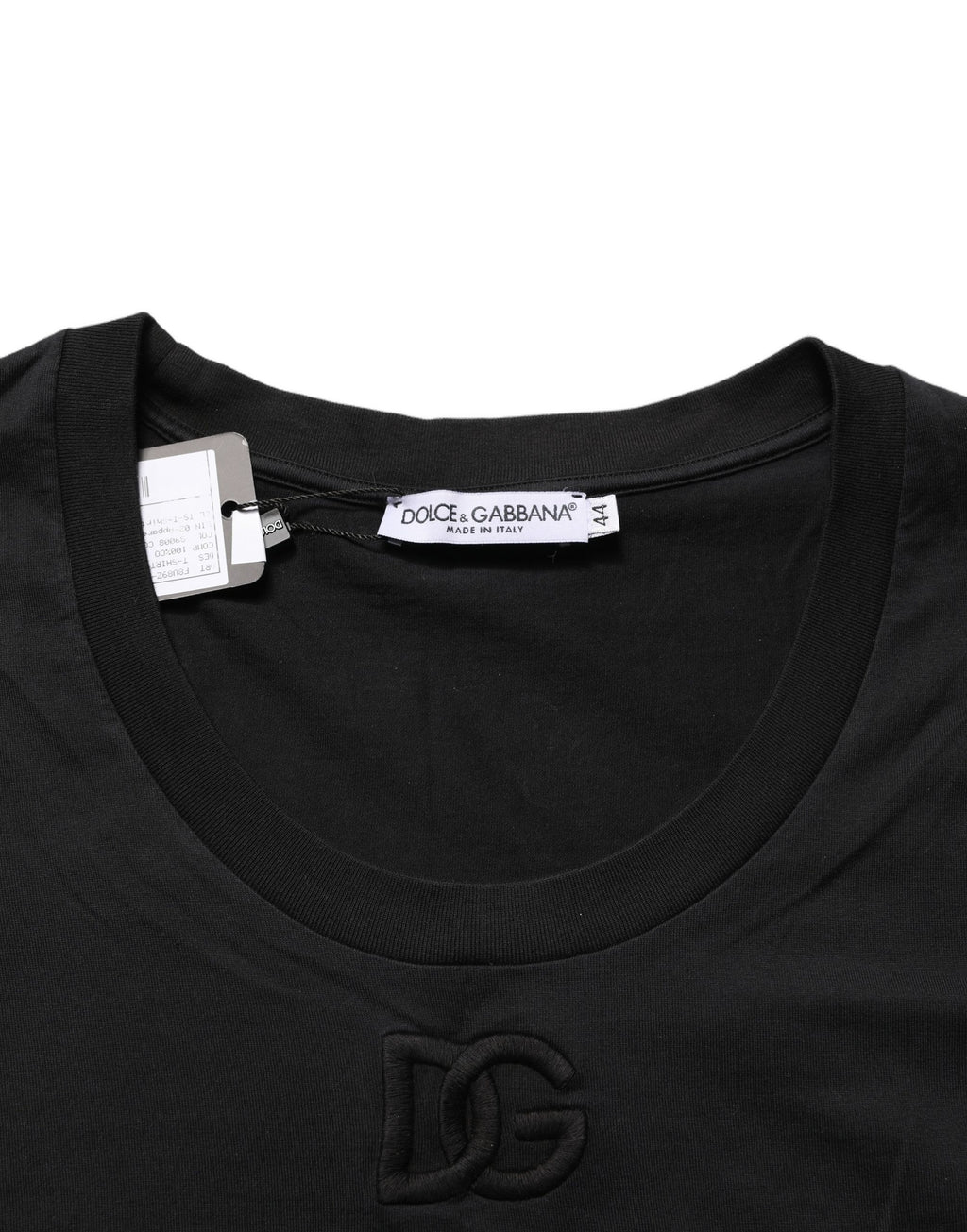 Black Cotton Short-Sleeve Crew Neck T-shirt