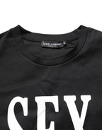 Black Jersey Graphic Short Sleeve Crew Neck T-shirt