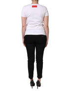 White Floral Graphic Short Sleeve Crew Neck T-shirt