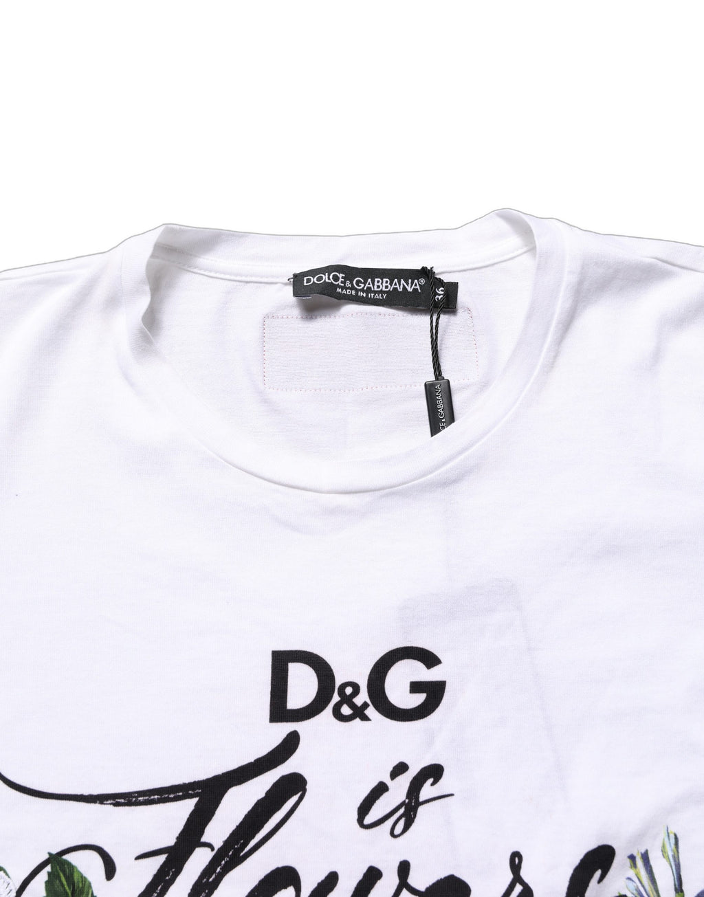 White Floral Graphic Short Sleeve Crew Neck T-shirt