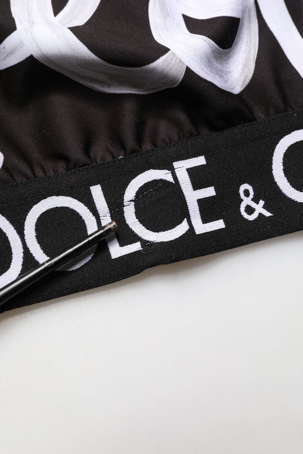 Black DG Love Yourself Sports Bra Cropped Top