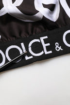 Black DG Love Yourself Sports Bra Cropped Top