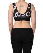 Black DG Love Yourself Sports Bra Cropped Top