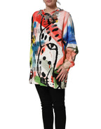Multicolor Embellished Graffiti Sweatshirt