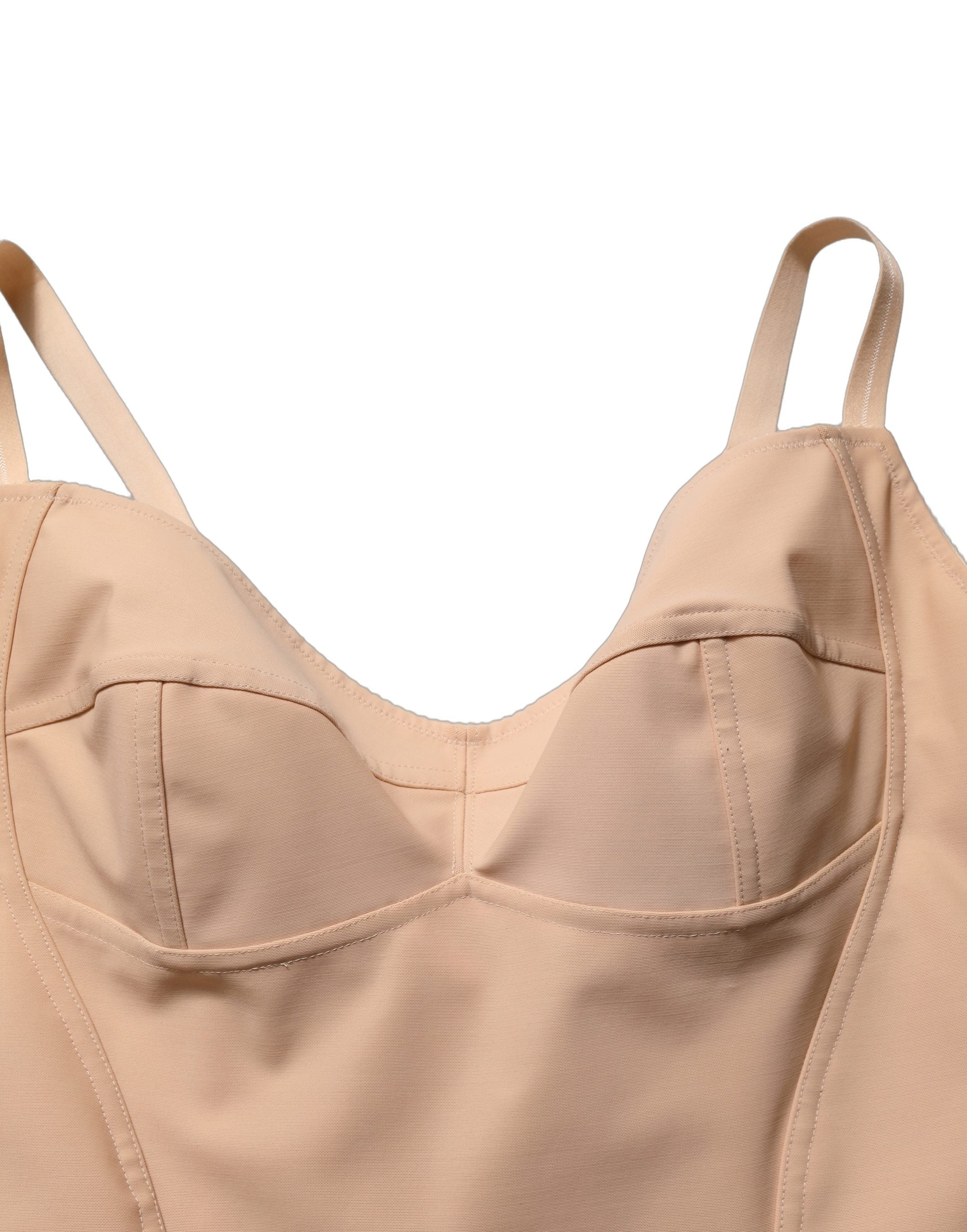 Nude Nylon Full Body Shaper Bodysuit Top