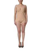 Nude Nylon Full Body Shaper Bodysuit Top