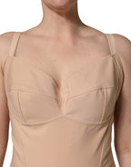 Nude Nylon Full Body Shaper Bodysuit Top