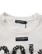 White Cotton Graphic Sleeveless Tank Top