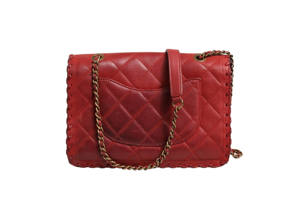 Mini Flap Bag Lambskin Braided Calfskin Gold Tone Metal