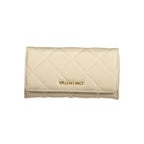 Beige Polyurethane Women's Wallet