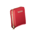 Red Polyurethane Women's Wallet