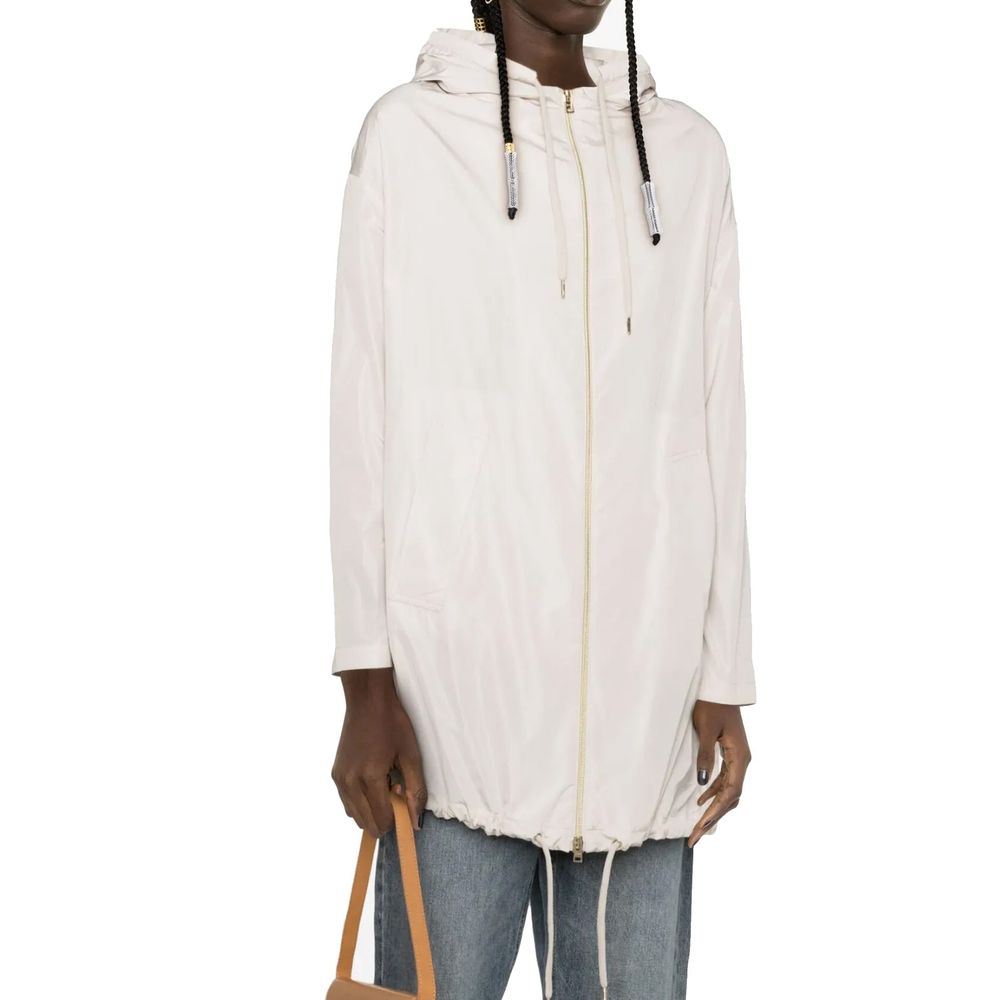 White Polyester Coat