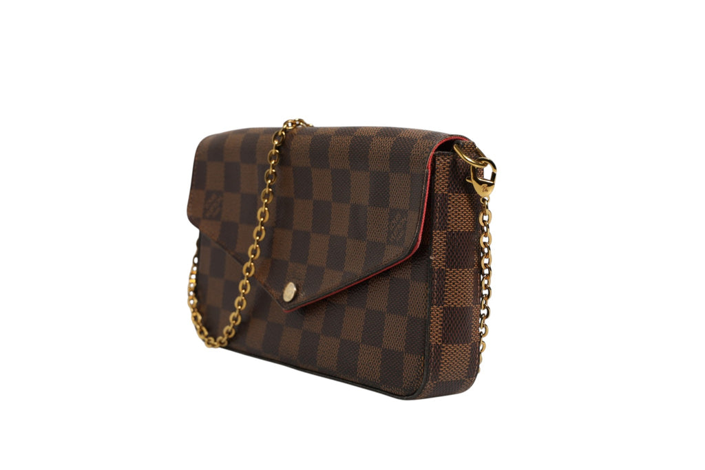 Damier Ebene Pochette Felice Chain Wallet