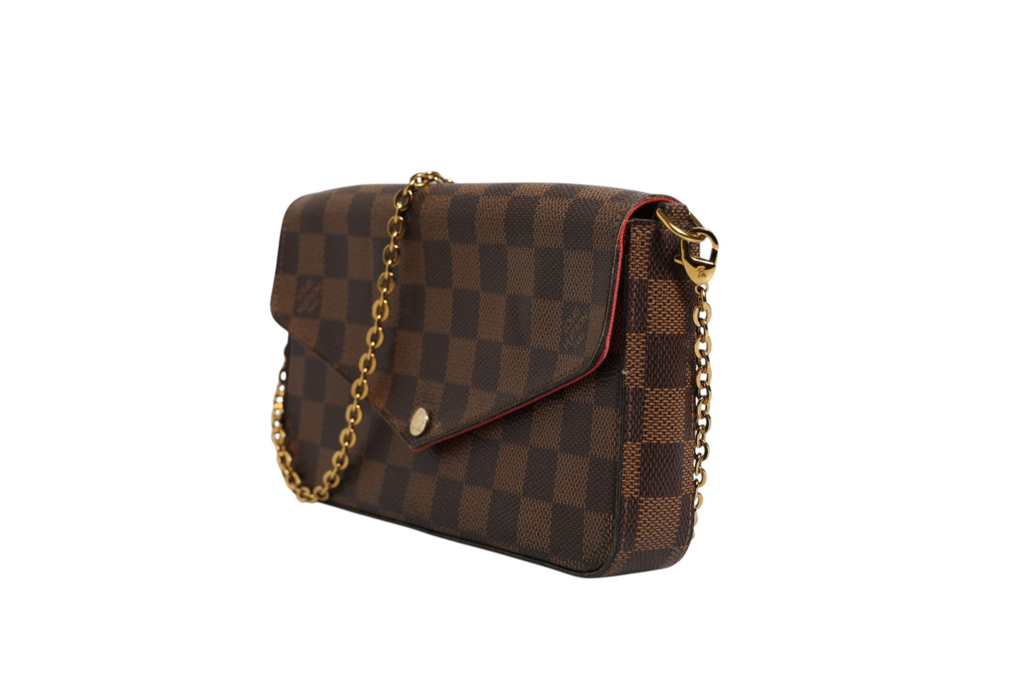 Damier Ebene Pochette Felice Chain Wallet