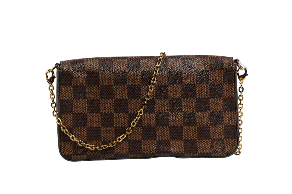 Damier Ebene Pochette Felice Chain Wallet
