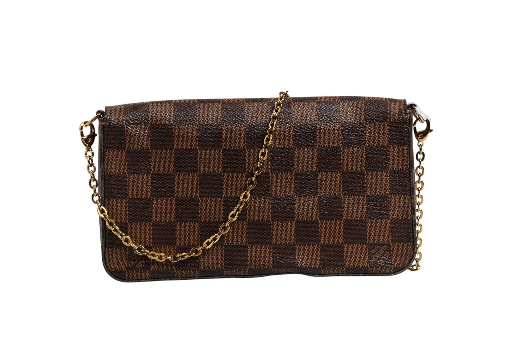 Damier Ebene Pochette Felice Chain Wallet