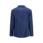 Blue Elastane Denim Jacket
