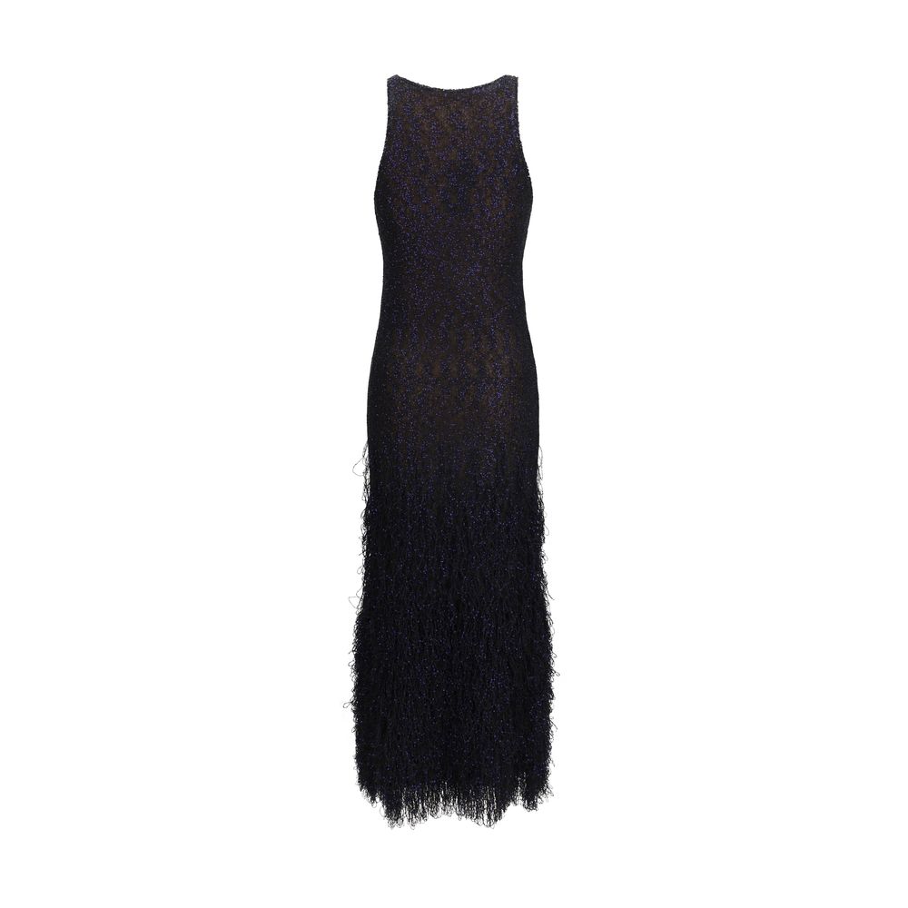 Blue Polyamide Cocktail Dress