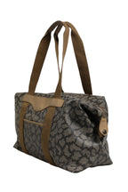 Green and Brown Pattern Canvas Duffel Bag