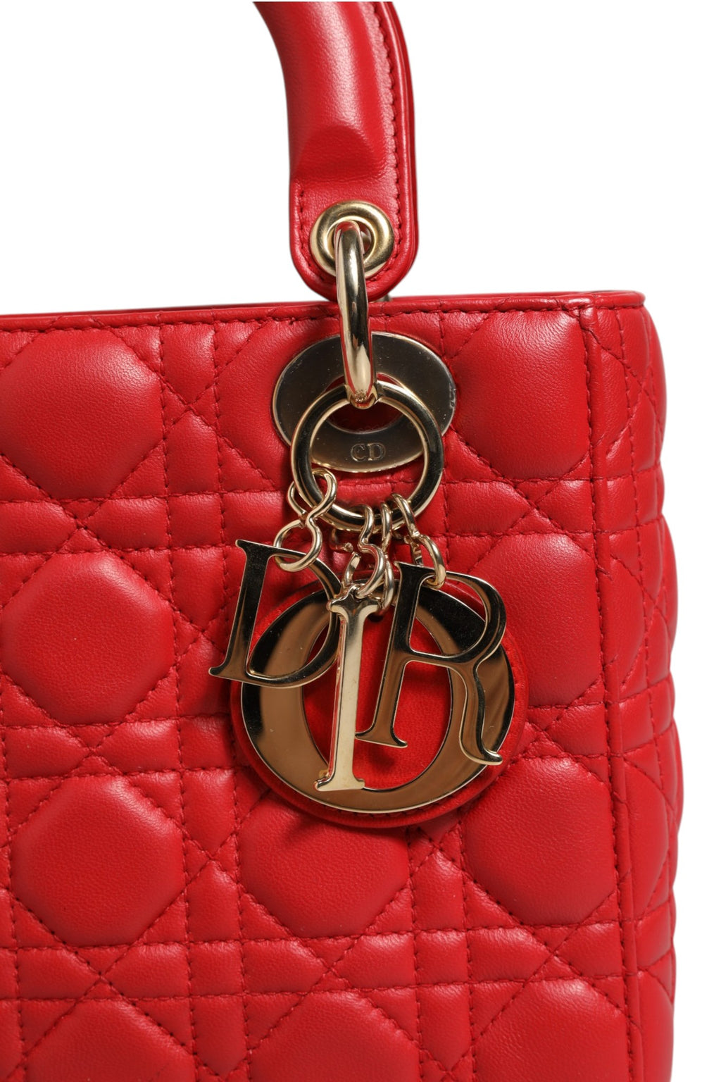 Lady Dior Cannage Leather Handbag