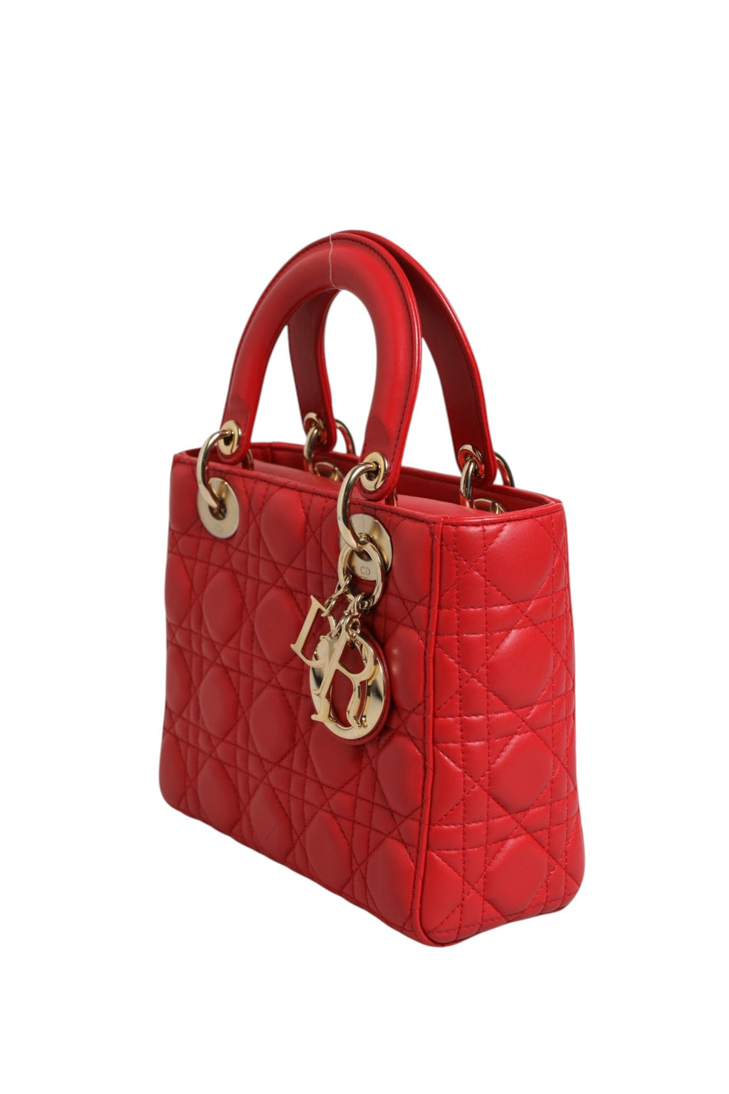 Lady Dior Cannage Leather Handbag
