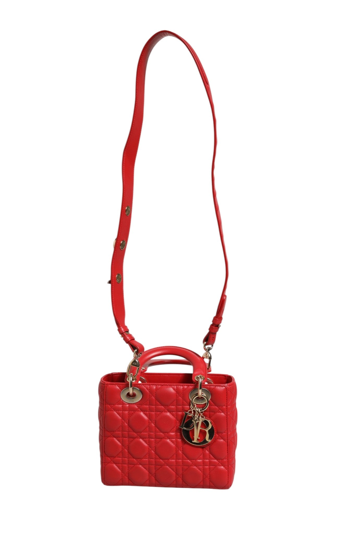 Lady Dior Cannage Leather Handbag