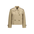 Beige Cotton Trench Coat