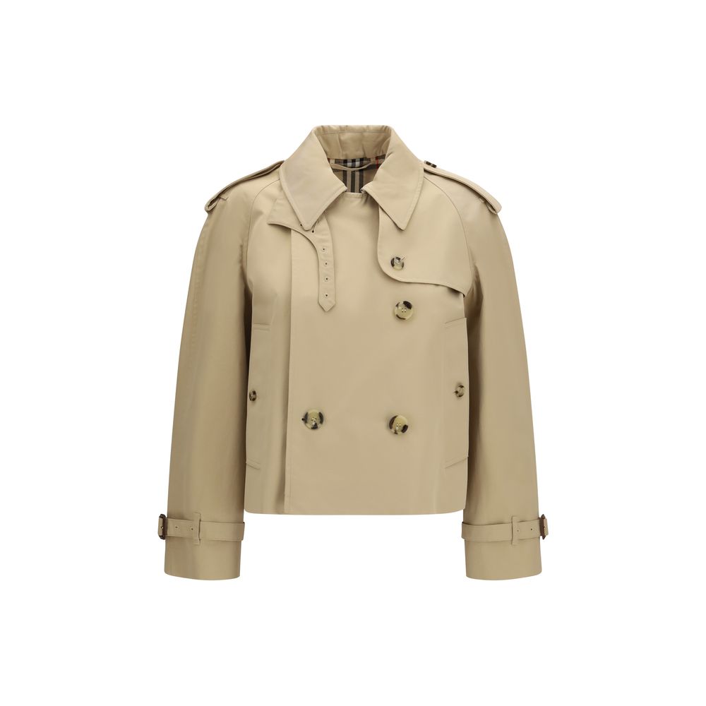 Beige Cotton Trench Coat