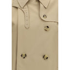 Beige Cotton Trench Coat