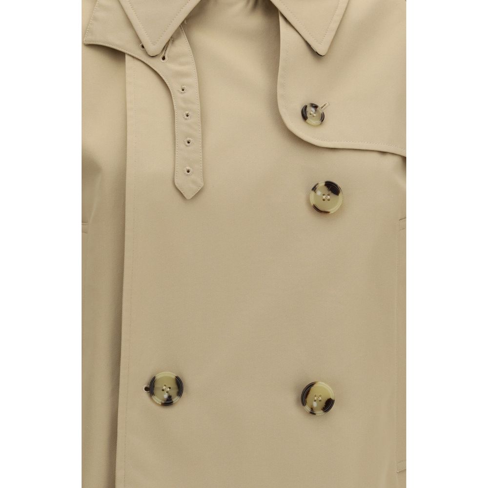 Beige Cotton Trench Coat
