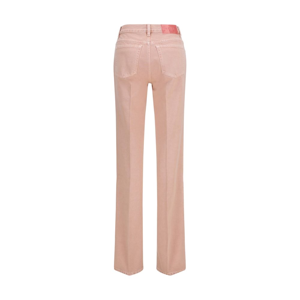 Multicolor Cotton Straight-Leg Jeans