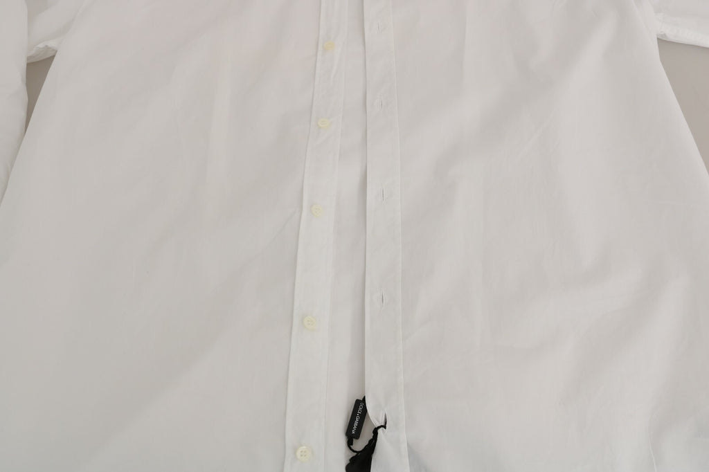 White 100% Cotton GOLD Slim Dress Shirt