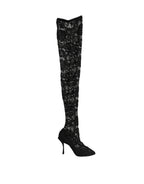 Black Taormina Lace Socks Boots Pumps Shoes