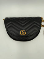 GUCCI MARMONT Black Shoulder Bag Chain