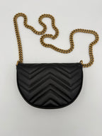 GUCCI MARMONT Black Shoulder Bag Chain