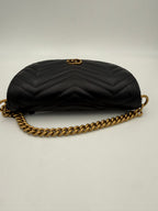 GUCCI MARMONT Black Shoulder Bag Chain